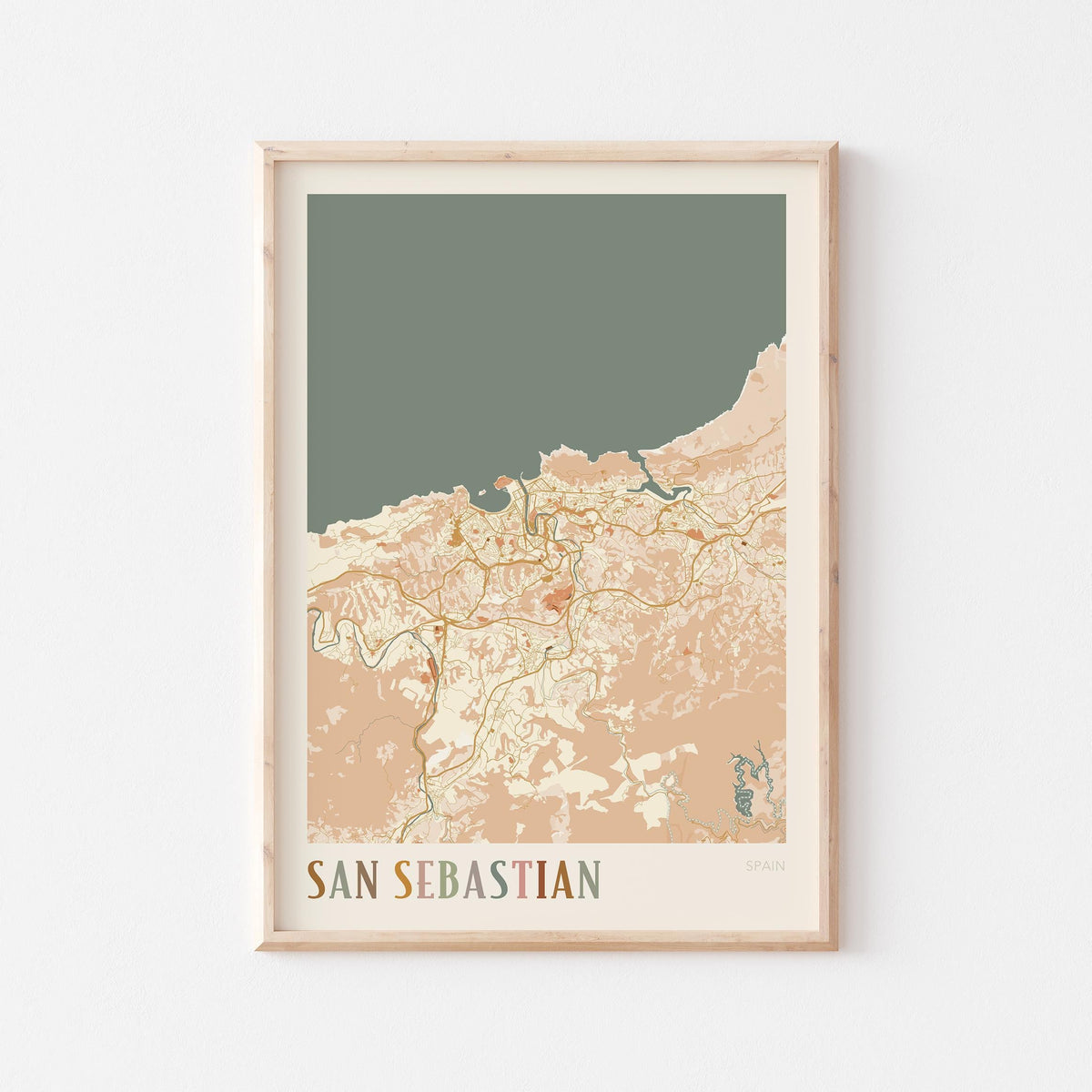 san sebastian spain map poster - image 1