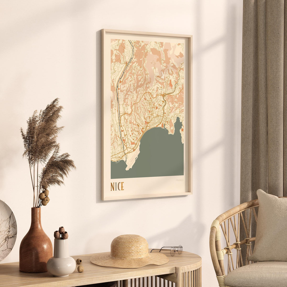 nice france map poster - image 2
