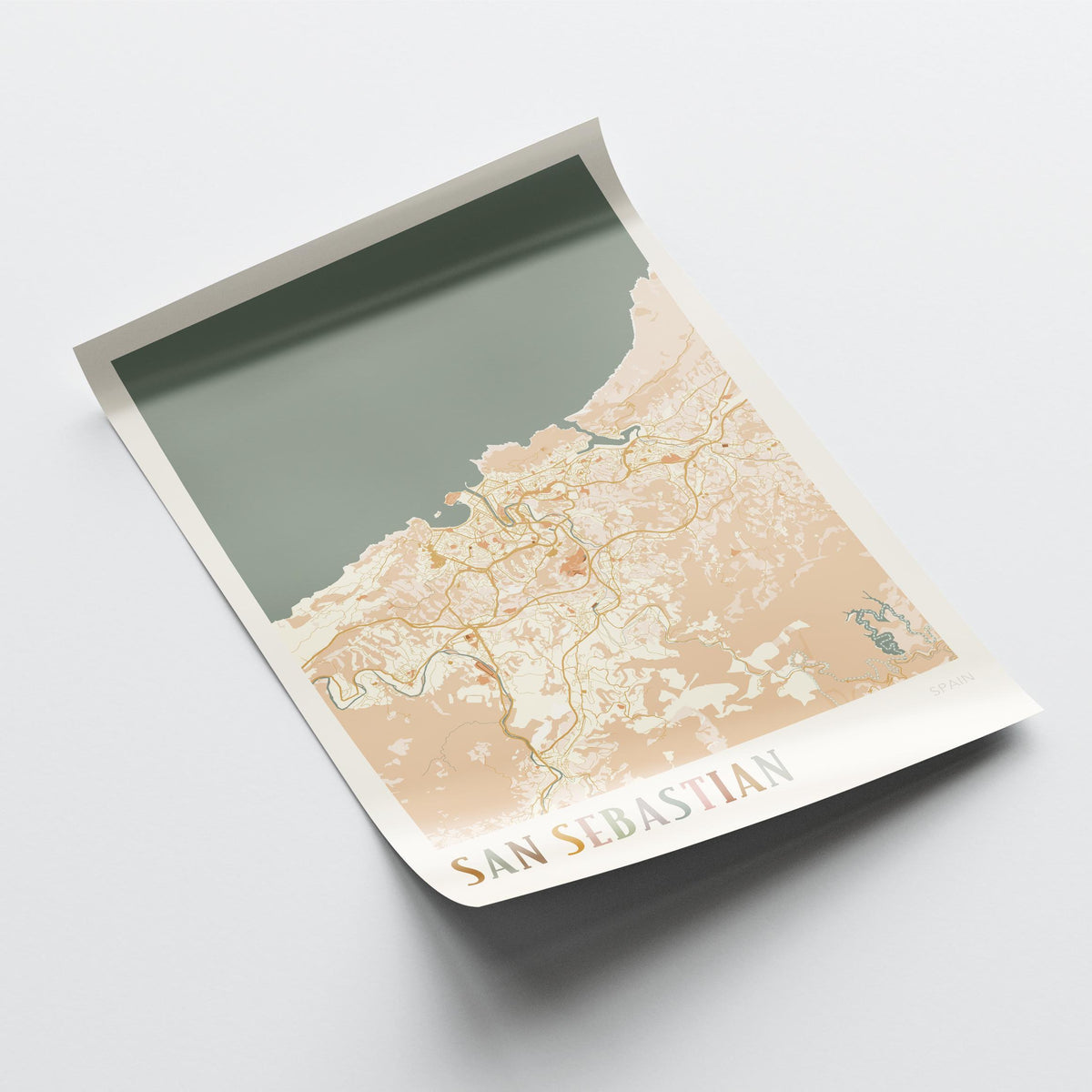 san sebastian spain map poster - image 4