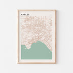 naples italy map poster - image 1