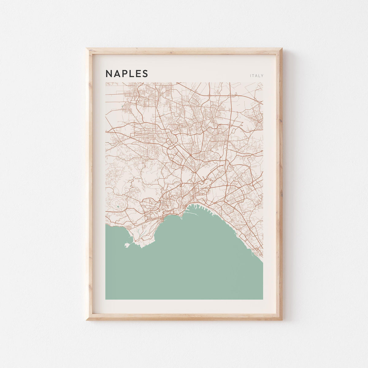naples italy map poster - image 1
