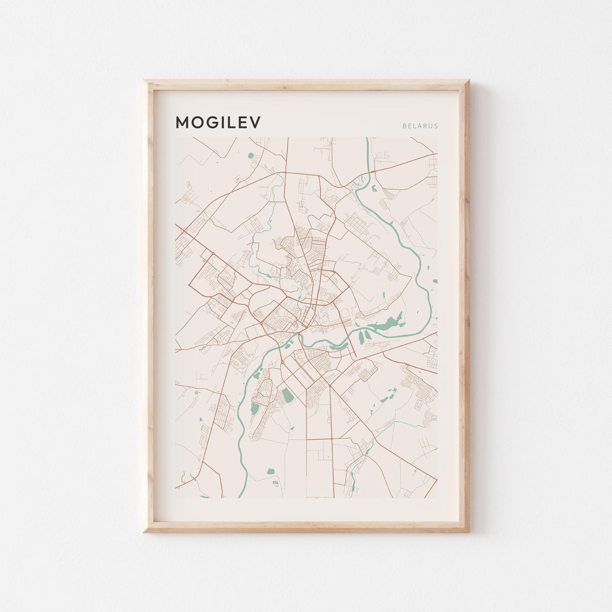 mogilev belarus map poster - image 1