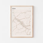 hida, japan map poster - image 1