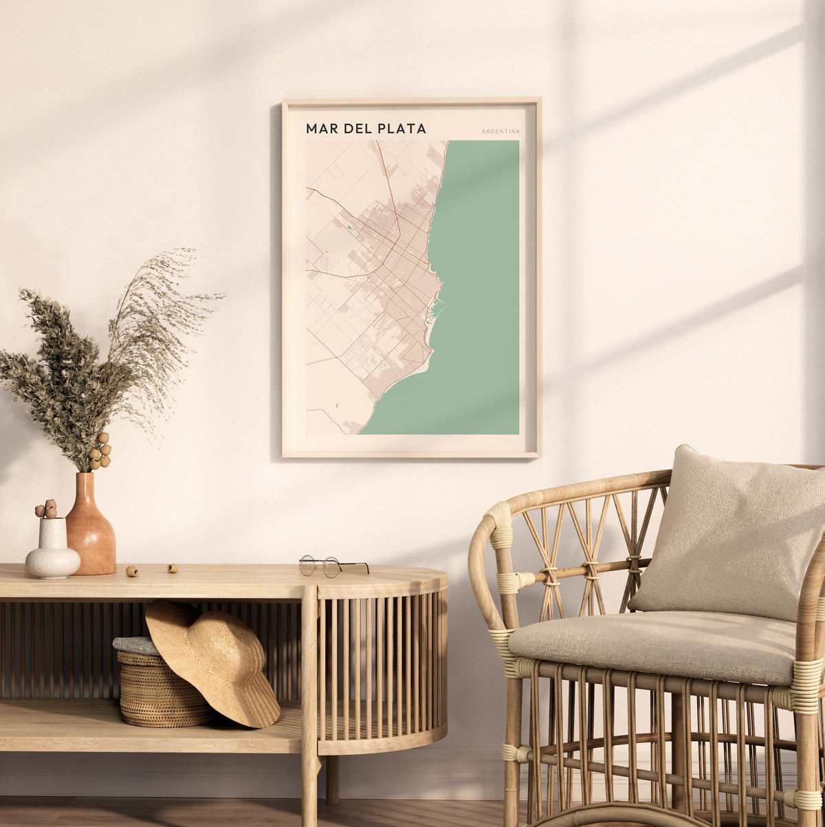 mar del plata, argentina map poster - image 3