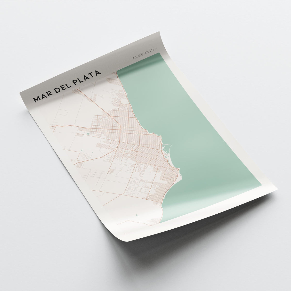 mar del plata, argentina map poster - image 4