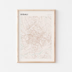 kigali, rwanda map poster - image 1