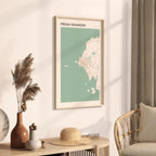preah sihanouk, cambodia map poster - image 2