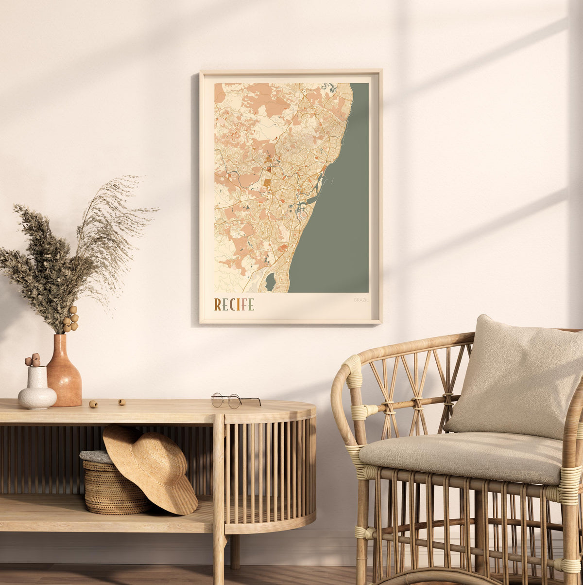 recife, brazil map poster - image 3