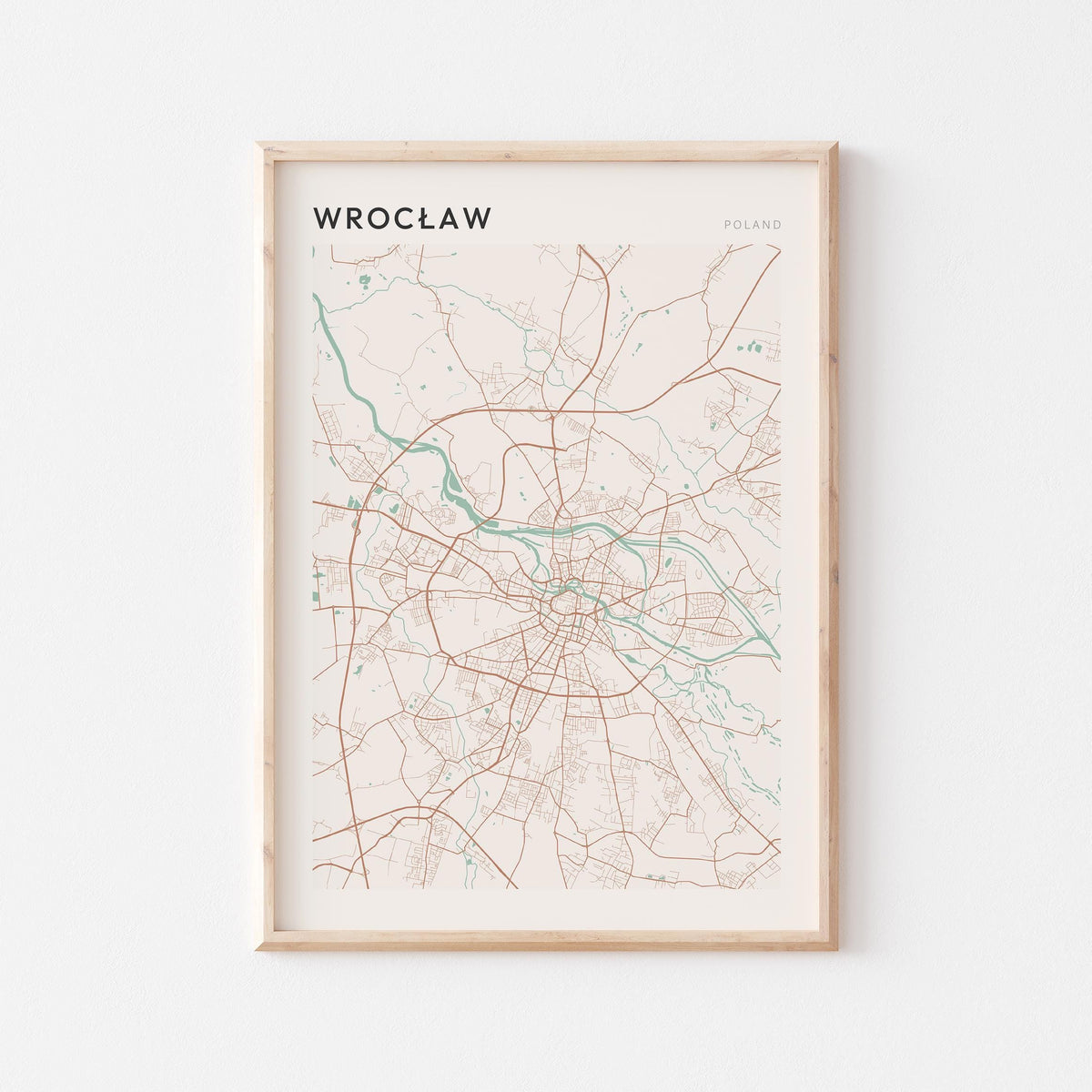 wroclaw poland map poster - image 1
