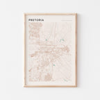 pretoria, south africa map poster - image 1
