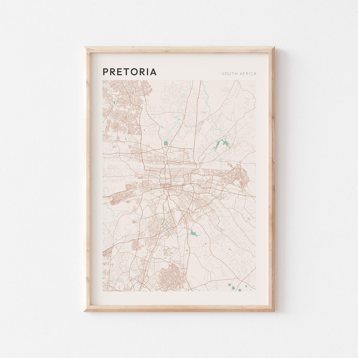 pretoria, south africa map poster - image 1