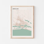 abidjan, cote d'ivoire map poster - image 1