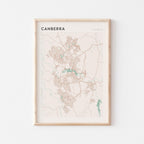 canberra, australia map poster - image 1