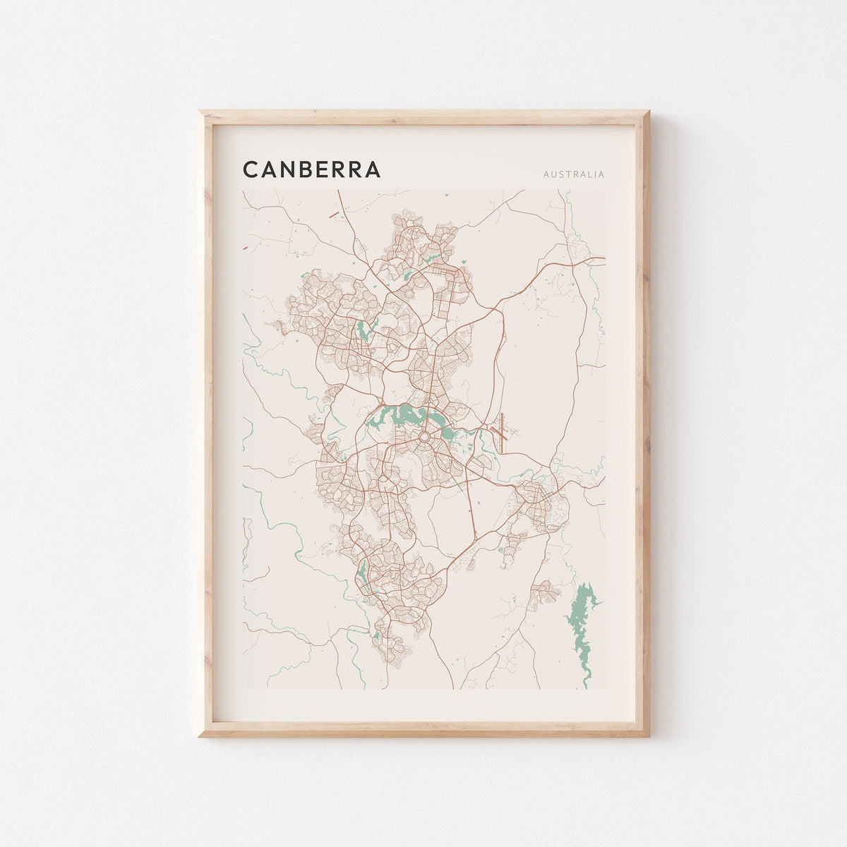 canberra, australia map poster - image 1