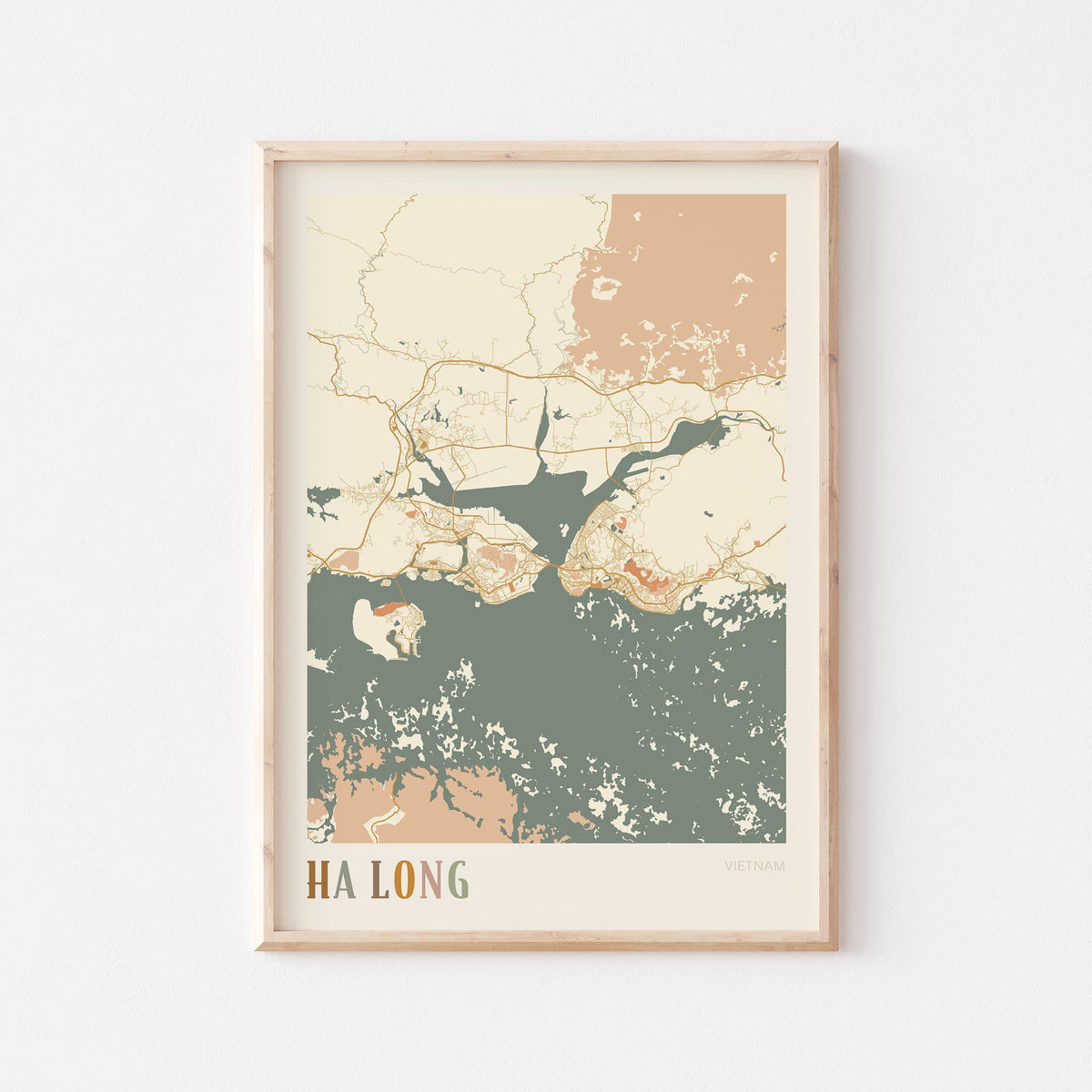 ha long, vietnam map poster - image 1