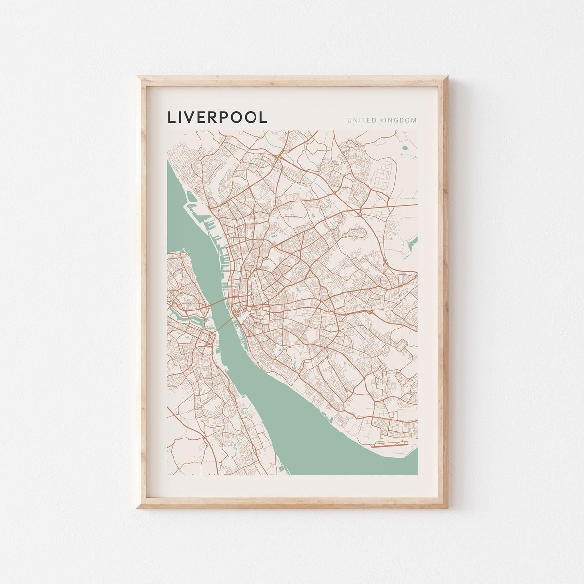 liverpool, united kingdom map poster - image 1