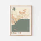 panama city, panama map poster - image 1