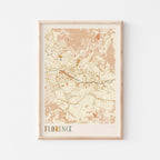florence italy map poster - image 1