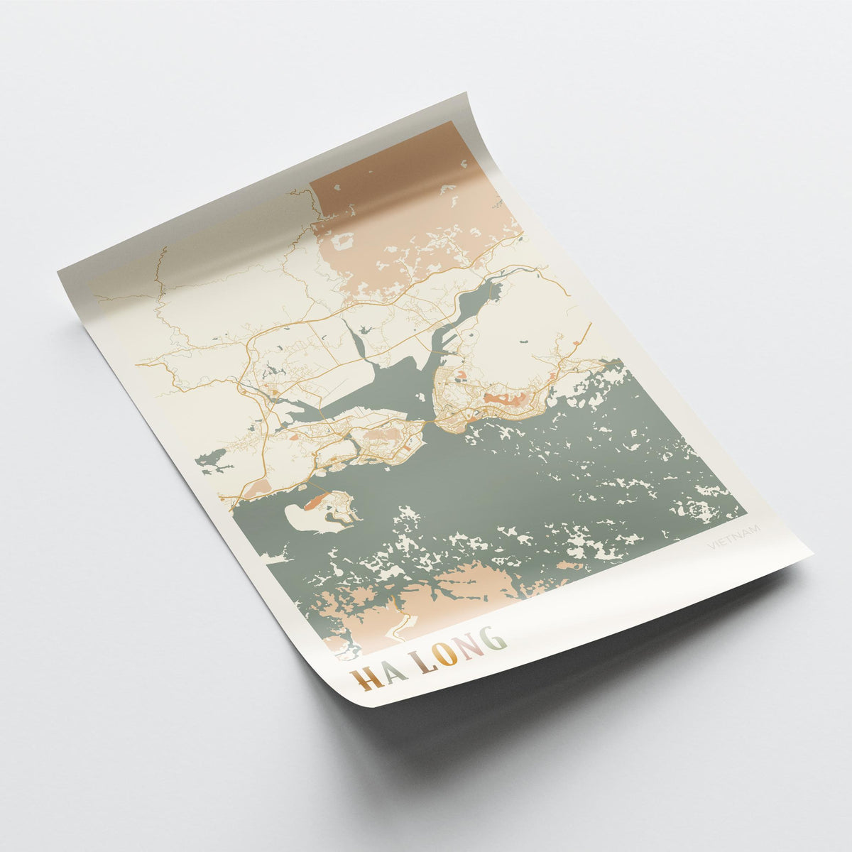 ha long, vietnam map poster - image 4