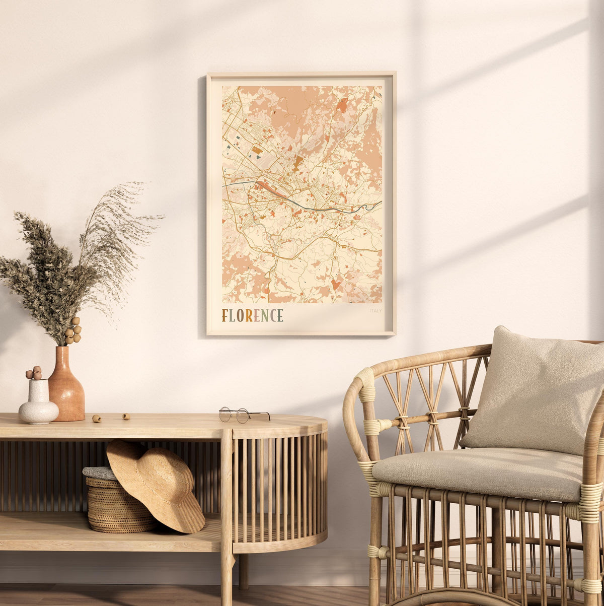 florence italy map poster - image 3