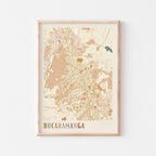 bucaramanga, colombia map poster - image 1