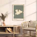 mykonos greece map poster - image 3