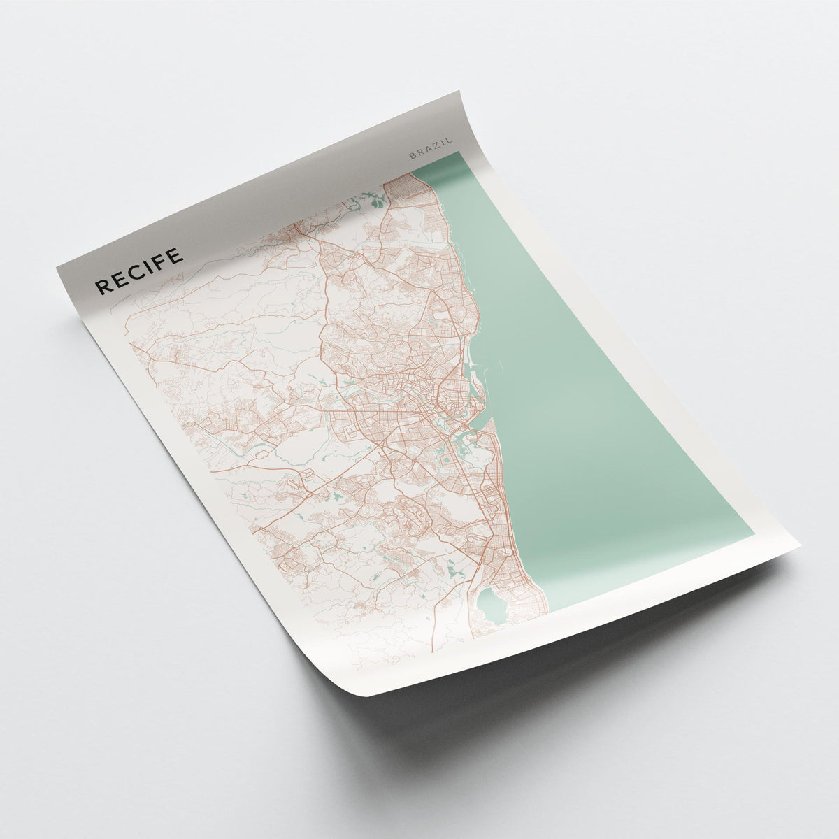 recife, brazil map poster - image 4