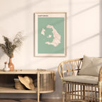 santorini greece map poster - image 2