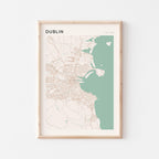 dublin ireland map poster - image 1