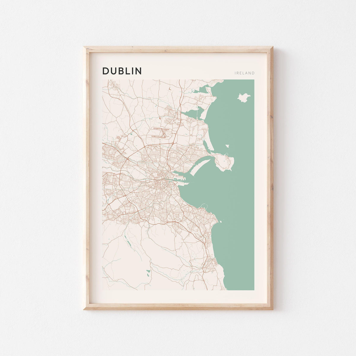 dublin ireland map poster - image 1