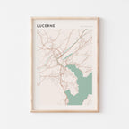 lucerne switzerland map poster - image 1