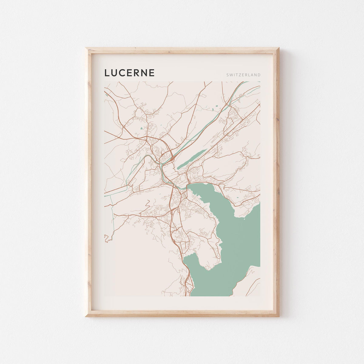 lucerne switzerland map poster - image 1