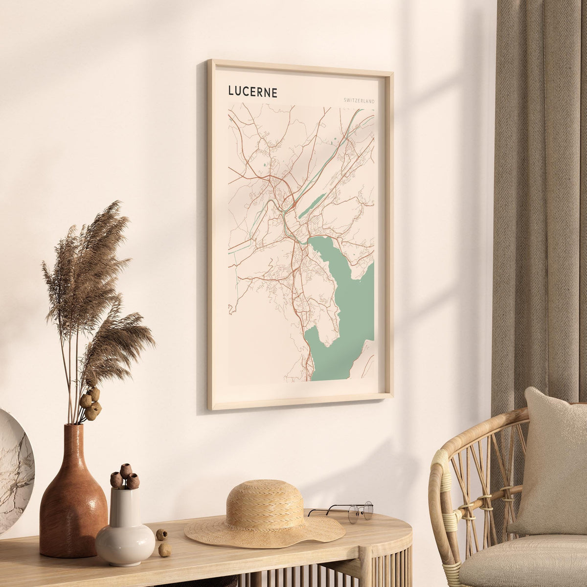 lucerne switzerland map poster - image 2