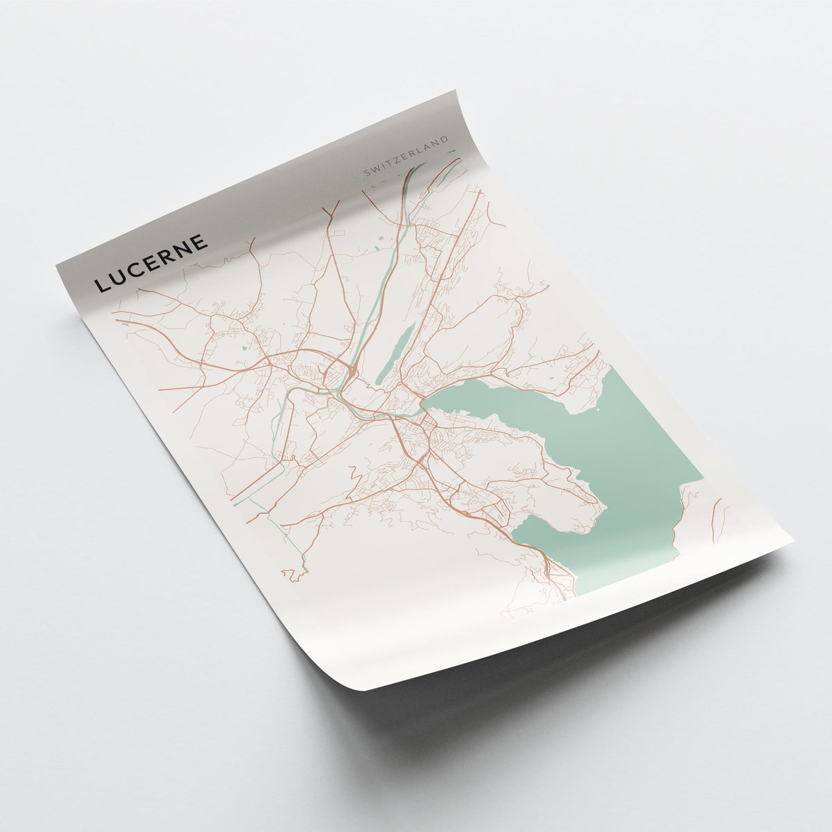 lucerne switzerland map poster - image 4