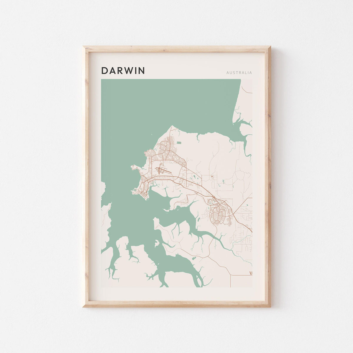 darwin, australia map poster - image 1