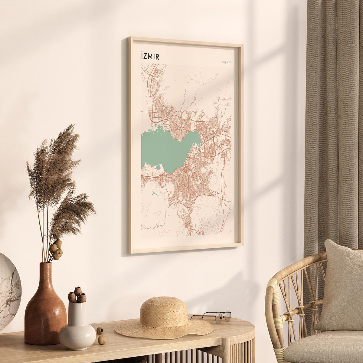 izmir, turkey map poster - image 2