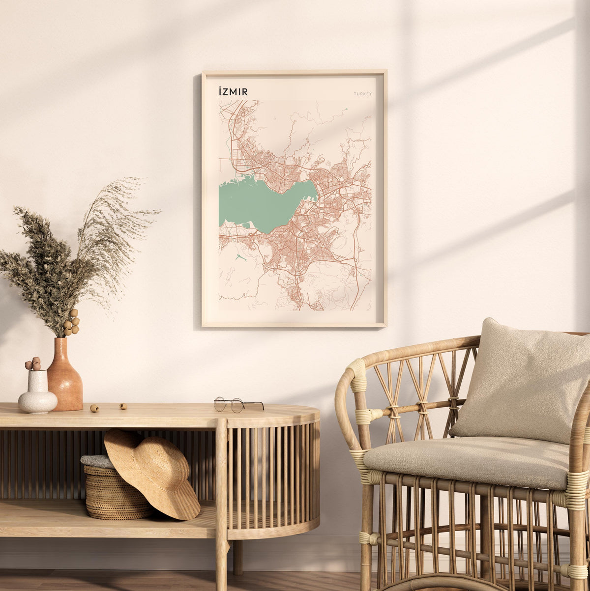 izmir, turkey map poster - image 3
