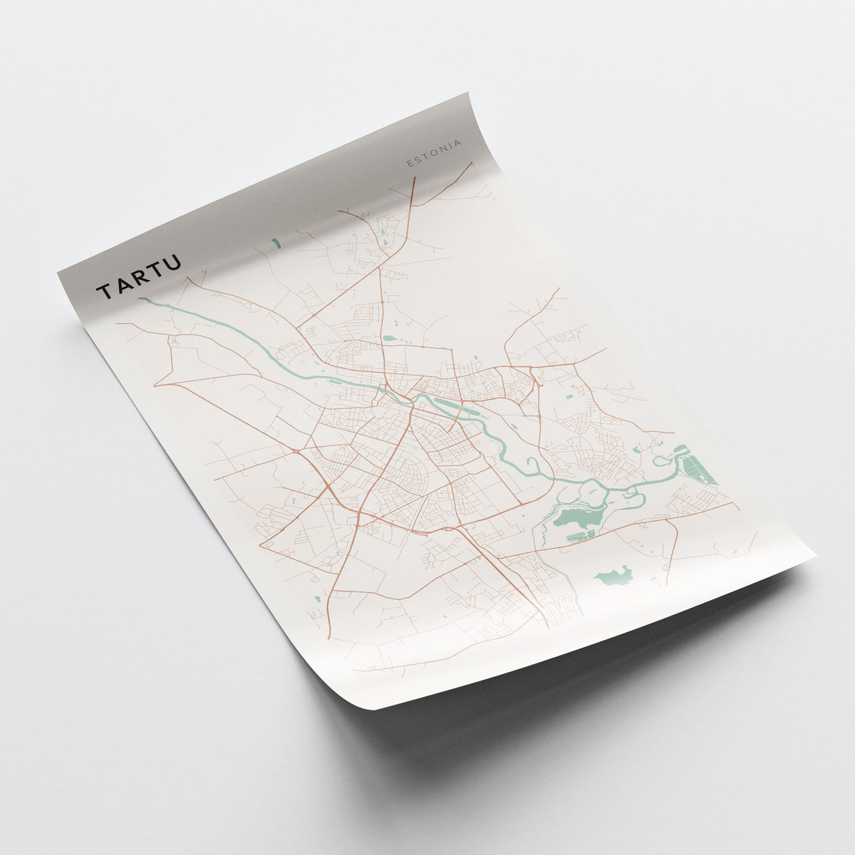 tartu estonia map poster - image 4