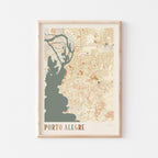 porto alegre, brazil map poster - image 1