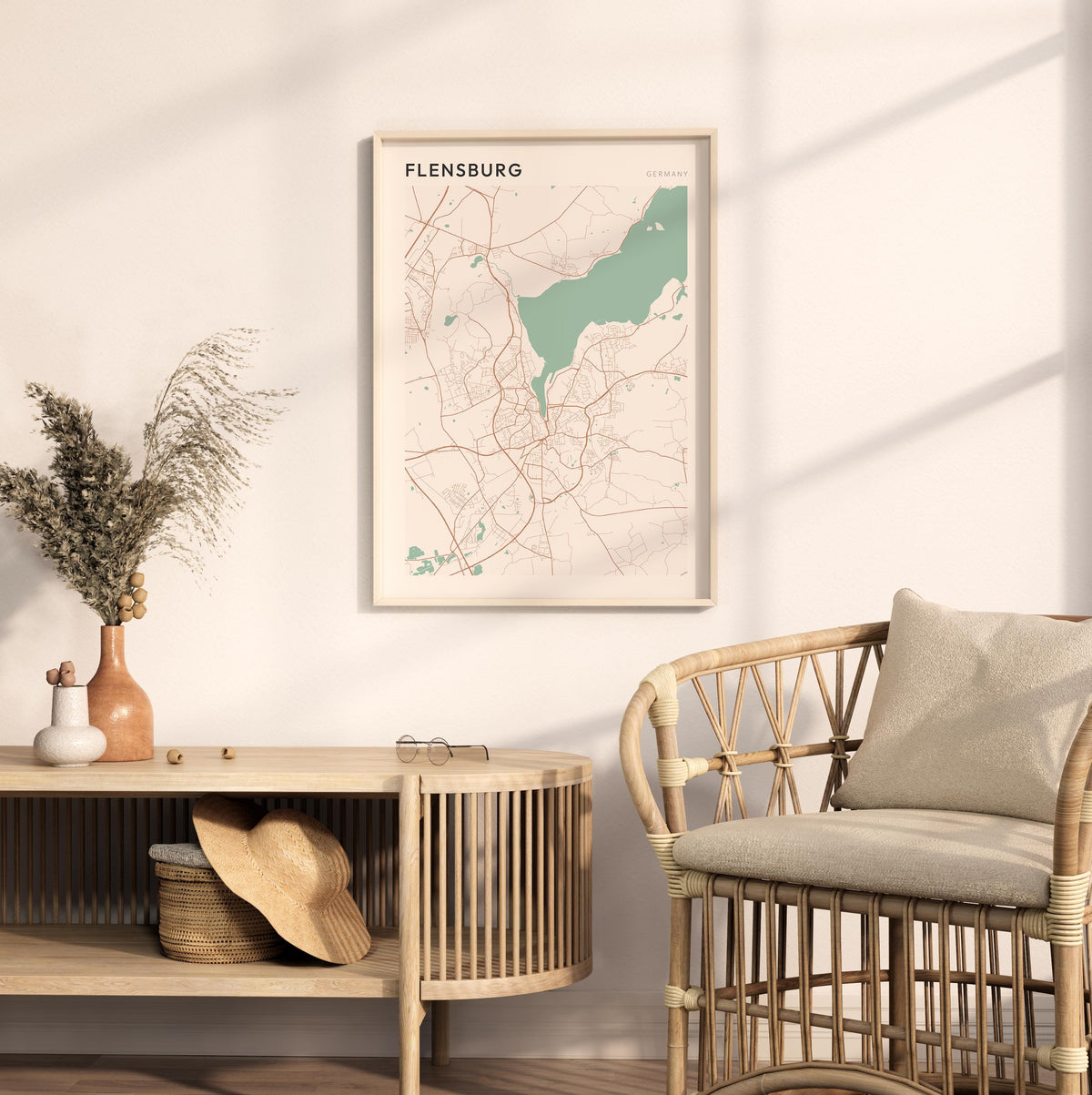 flensburg germany map poster - image 3