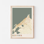 alexandria, egypt map poster - image 1