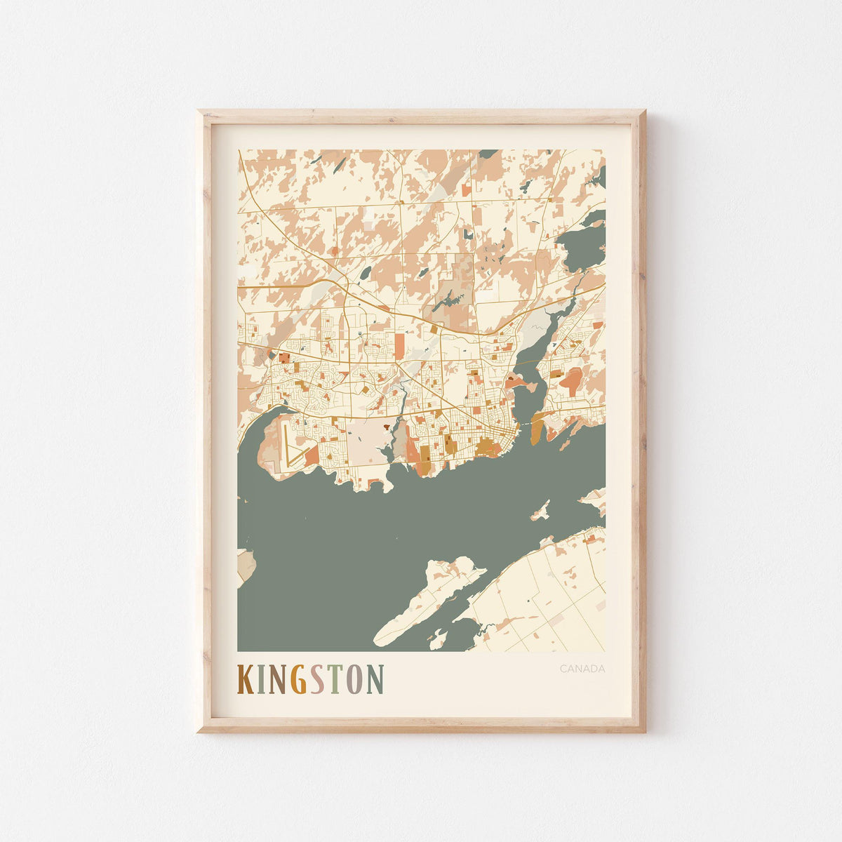 kingston, ontario map poster - image 1