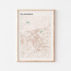 islamabad, pakistan map poster - image 1