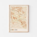ljubljana slovenia map poster - image 1