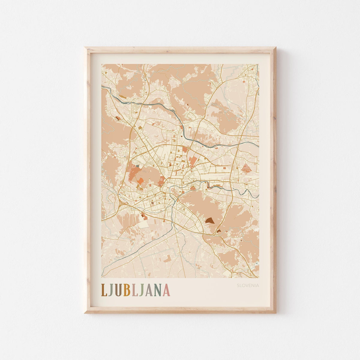 ljubljana slovenia map poster - image 1