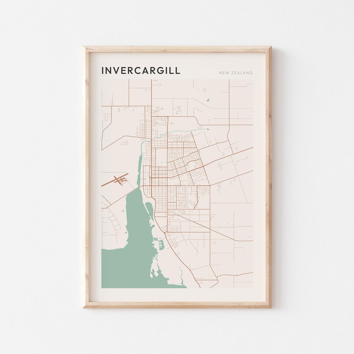 invercargill, new zealand map poster - image 1