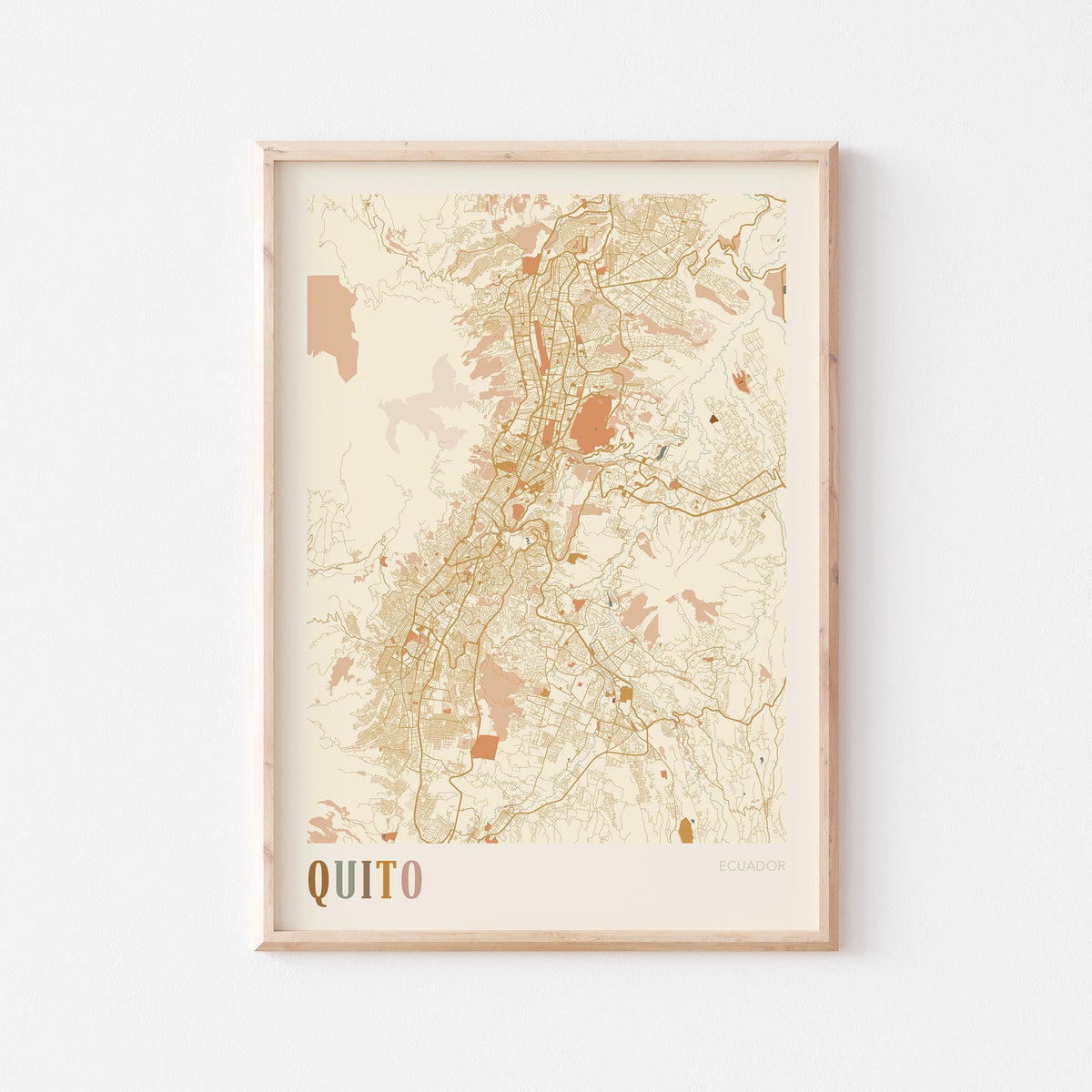 quito, ecuador map poster - image 1