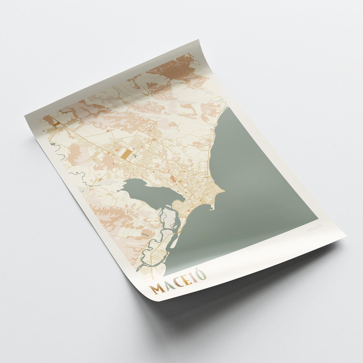 maceio, brazil map poster - image 3