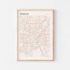 munich germany map poster - image 1