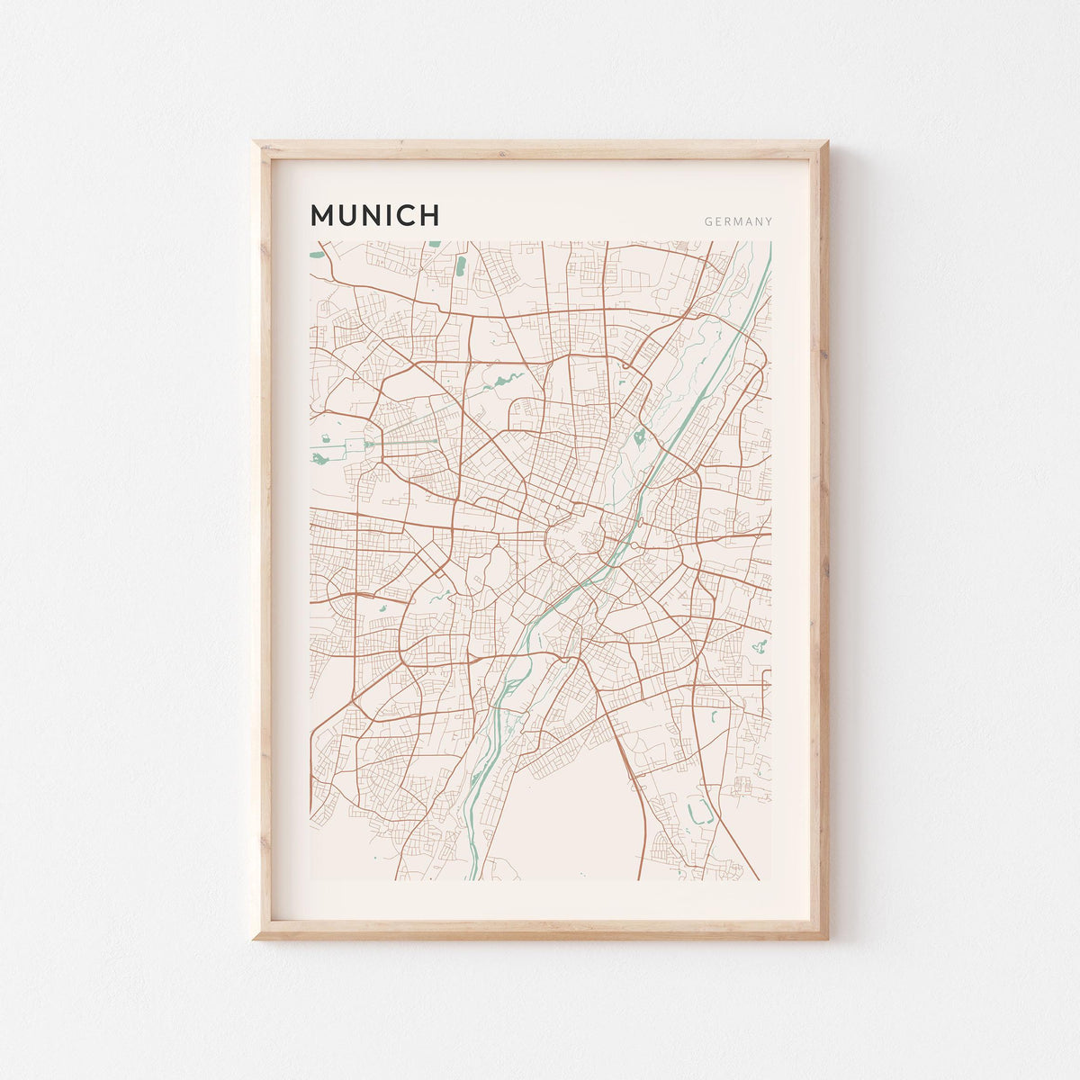 munich germany map poster - image 1